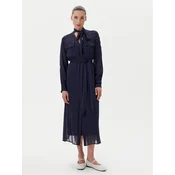 TWINSET Srajčna obleka 251TP2260 Mornarsko modra Loose Fit
