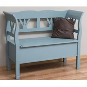 Casa Padrino country style bench light blue 117 x 48 x H. 92 cm - Solid wood bench with storage space - Solid wood furniture - Country style furniture - Country style furnishings