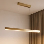 Lucande LED-visoka svetilka Mylosh, zlata, 150 cm, CCT, z možnostjo zatemnitve - Dnevna soba/jedilnica - Sodobni - zlato - Aluminij
