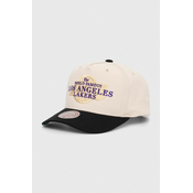 Kapa sa šiltom Mitchell&Ness NBA LOS ANGELES LAKERS boja: bež, s aplikacijom