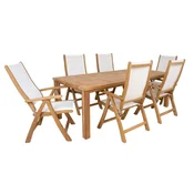 Homestar Jedilni set BALI miza 6 zložljivih stolov