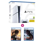 PlayStation 5 (Slim) 1TB + The Last of Us Part I + The Last of Us Part II Remastered igralne konzole