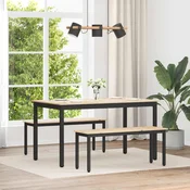 vidaXL klop Naravna 110 x 35 x 45 cm Masivno borovo les