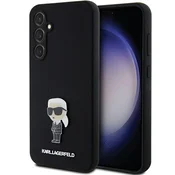 Karl Lagerfeld Karl Lagerfeld Silicone Ikonik Metal Pin etui za Samsung Galaxy S23 FE - črna
