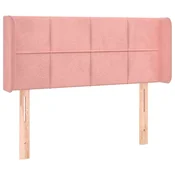 Vidaxl Vzglavje z ušesi roza 93x16x78/88 cm žamet