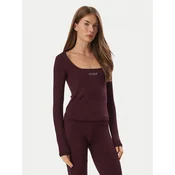 Guess Bluza V6BP05 K6318 Bordo rdeča Slim Fit
