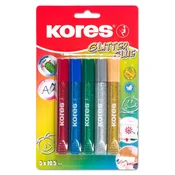 Kores glitter lepak 10.5ml blister 5 boja #7-K75000