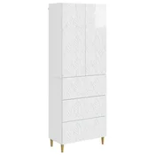 vidaXL Set omar 2 pcs Bela visok sijaj 66 x 34,5 x 90 cm
