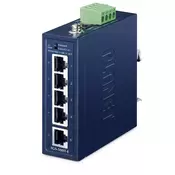 PLANET IGS-500T-E mrežno stikalo Brez upravljanja Gigabit Ethernet (10/100/1000) Modra