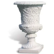 Casa Padrino luxury baroque flower pot matt white A� 40 x H. 60 cm - Made in Italy