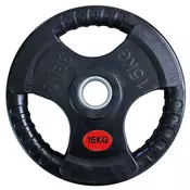 Kubisport Nadomestni gumirani disk z ročaji 15 kg - premer 50 mm