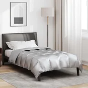 Zimska pokrivaca Srebrno 155 x 220 cm Saten i mikrovlakna