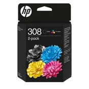 HP Kartuša 308, 6L6S6UE, CMYK, 2-pack, multipack, original