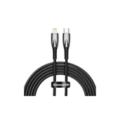 BASEUS kabel Type C za Apple Lightning 8-pin Power Delivery 20W Glimmer Series CADH000101 2m črna