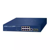 Planet GS-4210-8UP2S IPv6/IPv4, 8-Port 10/100/1000T 802.3bt 95W PoE + 2-Port 100/1000X SFP Managed Switch(180W PoE Budget, 250m Extend mode, supports ERPS Ring, CloudViewerPro app, MQTT and cybersecur