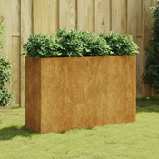 vidaXL Vrtna visoka greda 120x40x80 cm corten jeklo