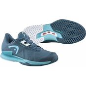 Head Sprint Pro 3.5 AC Grey/Teal Womens Tennis Shoes EUR 40.5
