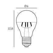 DESIGN BY US LED-žarnica E27 z zlato glavo, 3,6 W, 2700 K, z možnostjo zatemnitve - zlato, prozorno - Steklo