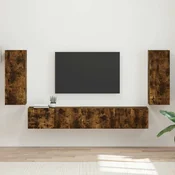 Set TV komoda 4 pcs Dimljeni hrast Konstruirano drvo