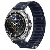 Spigen Pašček iz blaga (ježkast), temno moder - Samsung Galaxy Watch 8 46 mm/44 mm/40 mm