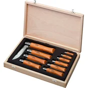 Set sklopivih noževa Opinel Carbone - 10 komada, bukva