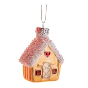 Steklen okrasek za jelko 7 cm House – Dakls