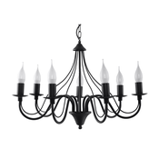 Sollux SL.0219 - Luster na lancu MINERWA 7 7xE14/40W/230V crni