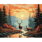 Rayher. Slikanje po številkah, Refined deers, 40x50 cm