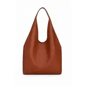 Vrečasta torbica LS COLLECTION Andrea Massi - rjava, hobo