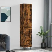 Vidaxl Visoka omara dimljeni hrast 34,5x34x180 cm inženirski les