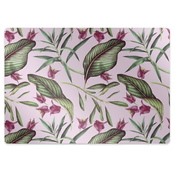 Decormat Podloga za zaščito tal Roza cvetje 120x90 cm 2 cm