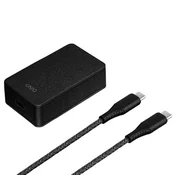 shumee 18W UNIQ Power Delivery USB-C stenski polnilnik črne barve
