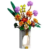 MJI Klocki 13037 - dekoracyjny model Świecący Wazon z Kwiatami LED, 890 elementów