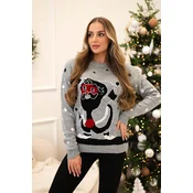 Sweater with Santa Claus gray