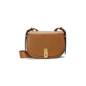 Usnjena torbica Polo Ralph Lauren bež barva, 428891391