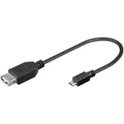 RAČUNALNIŠKI KABEL REDLINE R3038 USB A Ž/MICRO B OTG 0.2M