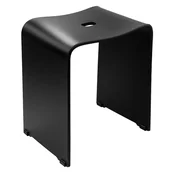 TRENDY Kopalni stolček, 40x48x27,5 cm, črna mat - Črna - 400x480x275 mm - Ridder - 24 - Plastika - Sedež za prho/kopalniški stolček - Kvadratni - 400 - 480 - 275 - 100 - 14