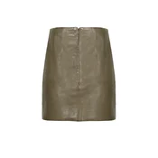 FREAKY NATION Krilo  Leather Mini Skirt  oliva