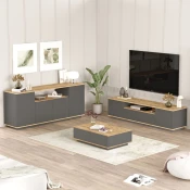 Hanah Home Set nameštaja za dnevnu sobu FR18-AA, Antracit