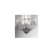 SIRU - Stropna svetiljka SULTANO 3xE14/40W/230V prečnik 34 cm prozirno/crna, venecijansko staklo