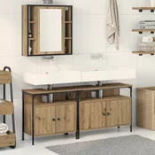 vidaXL 3-delni set WC-jev iz umetnega hrasta