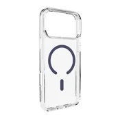 PURO Lite Mag futrola za iPhone 17 Pro Max, providna sa plavim prstenom