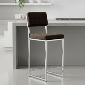 Hanah Home barska stolica Retro 66, braon tkanina od poliestera i lana