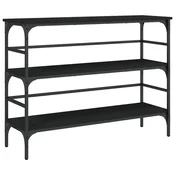 Vidaxl Konzolna mizica črna 100x32x75 cm inženirski les