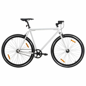vidaXL Bicikl s fiksnim zupcanikom bijelo-crni 700c 51 cm