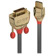 Lindy 36199 prilagodnik za video kabel 15 m HDMI Tip A (Standard) DVI-D Zlato