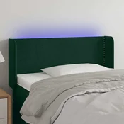 vidaXL vidaXL LED posteljno vzglavje temno zeleno 83x16x78/88 cm žamet, (20951811)