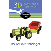 Kartonski 3D model za sastavljanje Fridolin - Traktor s prikolicom