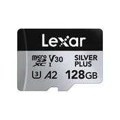Lexar Lexar High-Performance Silver Plus microSDXC 128GB memorijska kartica + adapter