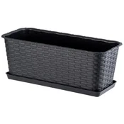 KADAX Balkonski cvetlični lonec s stojalom 40 cm, antracitna barva